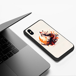 Чехол iPhone XS Max матовый Дева оборотень, цвет: 3D-черный — фото 2