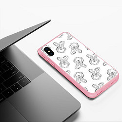 Чехол iPhone XS Max матовый Сончас у медвежат - раскраска, цвет: 3D-баблгам — фото 2