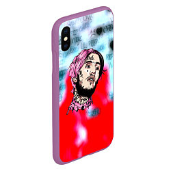 Чехол iPhone XS Max матовый Lil peep steel rap, цвет: 3D-фиолетовый — фото 2