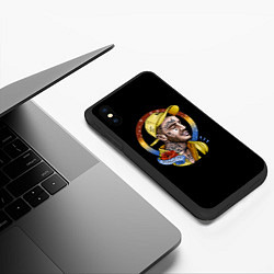 Чехол iPhone XS Max матовый Lil Peep music, цвет: 3D-черный — фото 2