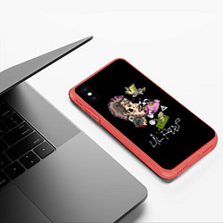 Чехол iPhone XS Max матовый Lil Peep рэпер, цвет: 3D-красный — фото 2