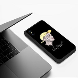 Чехол iPhone XS Max матовый Lil Peep rap steel, цвет: 3D-черный — фото 2