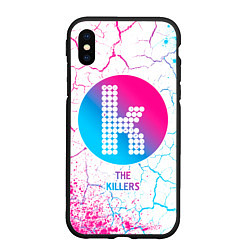 Чехол iPhone XS Max матовый The Killers neon gradient style, цвет: 3D-черный