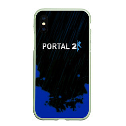 Чехол iPhone XS Max матовый Portal games, цвет: 3D-салатовый