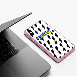 Чехол iPhone XS Max матовый Pokemon zippy, цвет: 3D-розовый — фото 2
