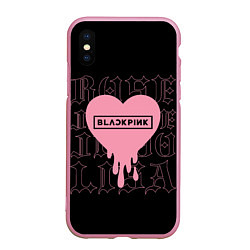 Чехол iPhone XS Max матовый Blackpink: Jisoo Jennie Rose Lisa, цвет: 3D-розовый