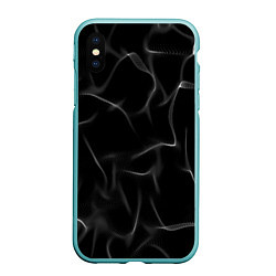 Чехол iPhone XS Max матовый Узор дыма, цвет: 3D-мятный