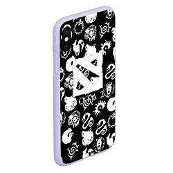 Чехол iPhone XS Max матовый Dota valve black, цвет: 3D-светло-сиреневый — фото 2