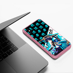 Чехол iPhone XS Max матовый Странник - Геншин Импакт, цвет: 3D-малиновый — фото 2