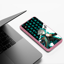 Чехол iPhone XS Max матовый Аль-Хайтам - Геншин Импакт, цвет: 3D-малиновый — фото 2