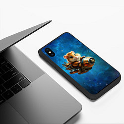 Чехол iPhone XS Max матовый Хомялёт, цвет: 3D-черный — фото 2