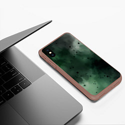 Чехол iPhone XS Max матовый Акварелика, цвет: 3D-коричневый — фото 2