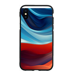 Чехол iPhone XS Max матовый Абстракция в контрасте, цвет: 3D-черный