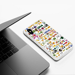 Чехол iPhone XS Max матовый Много ребусов, цвет: 3D-белый — фото 2