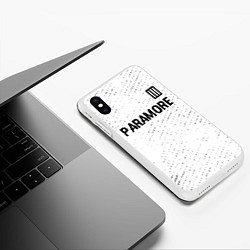Чехол iPhone XS Max матовый Paramore glitch на светлом фоне посередине, цвет: 3D-белый — фото 2