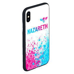 Чехол iPhone XS Max матовый Nazareth neon gradient style посередине, цвет: 3D-черный — фото 2