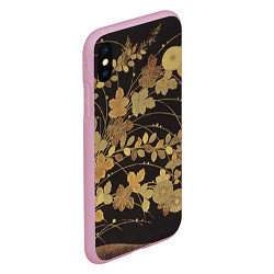Чехол iPhone XS Max матовый Декоративное искусство, цвет: 3D-розовый — фото 2