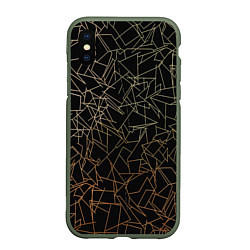 Чехол iPhone XS Max матовый Триумф хаоса, цвет: 3D-темно-зеленый
