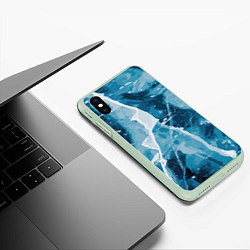 Чехол iPhone XS Max матовый Холодная эстетика, цвет: 3D-салатовый — фото 2