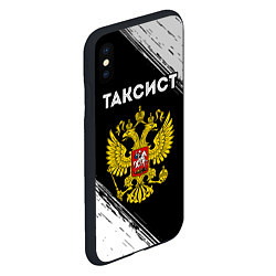 Чехол iPhone XS Max матовый Таксист из России и герб РФ, цвет: 3D-черный — фото 2