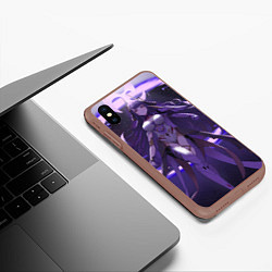 Чехол iPhone XS Max матовый Genshin Impact Ei, цвет: 3D-коричневый — фото 2
