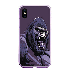 Чехол iPhone XS Max матовый Lord of the Jungle, цвет: 3D-сиреневый