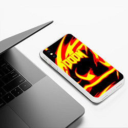 Чехол iPhone XS Max матовый Doom eternal fire storm, цвет: 3D-белый — фото 2