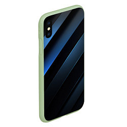Чехол iPhone XS Max матовый Синий хаос, цвет: 3D-салатовый — фото 2