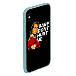 Чехол iPhone XS Max матовый Baby dont hurt me - Mike OHearn, цвет: 3D-мятный — фото 2