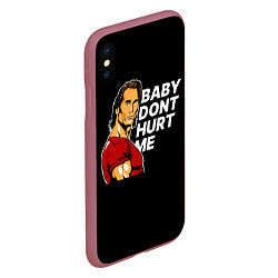 Чехол iPhone XS Max матовый Baby dont hurt me - Mike OHearn, цвет: 3D-малиновый — фото 2