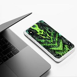 Чехол iPhone XS Max матовый Green slime, цвет: 3D-белый — фото 2