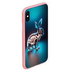 Чехол iPhone XS Max матовый Прозрачный стеклянный кролик, цвет: 3D-баблгам — фото 2