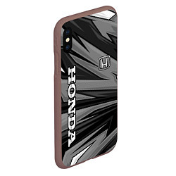 Чехол iPhone XS Max матовый Honda - монохромный спортивный, цвет: 3D-коричневый — фото 2