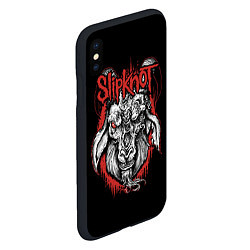 Чехол iPhone XS Max матовый Slipknot - козёл, цвет: 3D-черный — фото 2