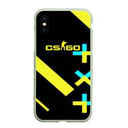 Чехол iPhone XS Max матовый Counter strike cybersport, цвет: 3D-салатовый