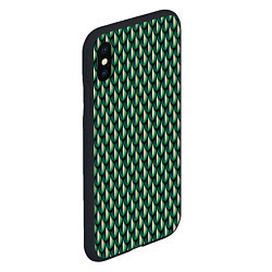 Чехол iPhone XS Max матовый Чешуя зеленого змея, цвет: 3D-черный — фото 2