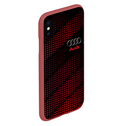Чехол iPhone XS Max матовый Audi sportdot, цвет: 3D-красный — фото 2