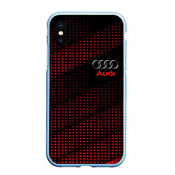 Чехол iPhone XS Max матовый Audi sportdot, цвет: 3D-голубой