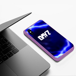 Чехол iPhone XS Max матовый Dayz strom gradient, цвет: 3D-фиолетовый — фото 2