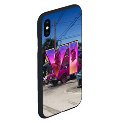 Чехол iPhone XS Max матовый GTA 6 low ride, цвет: 3D-черный — фото 2