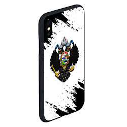 Чехол iPhone XS Max матовый Герб РФ имперская символика, цвет: 3D-черный — фото 2