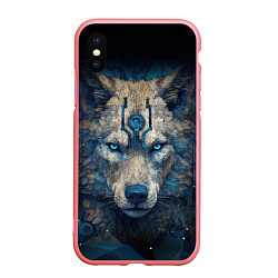 Чехол iPhone XS Max матовый Fantasy wolf, цвет: 3D-баблгам