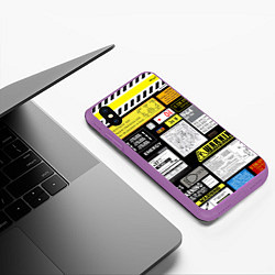 Чехол iPhone XS Max матовый Инженерные знаки, цвет: 3D-фиолетовый — фото 2
