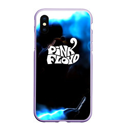 Чехол iPhone XS Max матовый Pink floyd абстракт бенд, цвет: 3D-светло-сиреневый