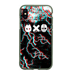 Чехол iPhone XS Max матовый Love death & robots strom, цвет: 3D-темно-зеленый