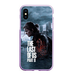 Чехол iPhone XS Max матовый Элли и Эбби tlou part 2 remake, цвет: 3D-сиреневый