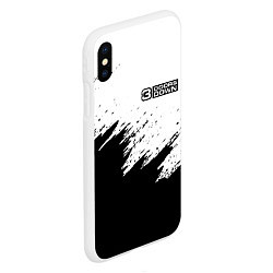 Чехол iPhone XS Max матовый 3Doors down штрихи красок, цвет: 3D-белый — фото 2