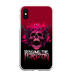 Чехол iPhone XS Max матовый Bring Me the Horizon - rock band, цвет: 3D-белый