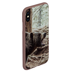 Чехол iPhone XS Max матовый Bear, цвет: 3D-коричневый — фото 2