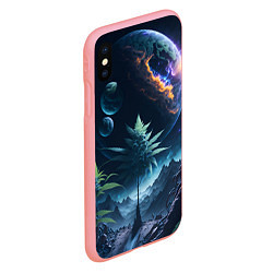 Чехол iPhone XS Max матовый Вид на землю с другой планеты, цвет: 3D-баблгам — фото 2